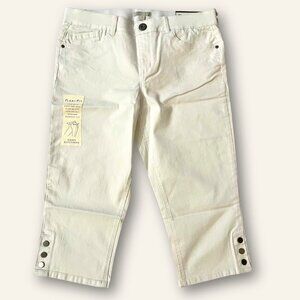 Dana Buchman White Capri Pants – Size 12 NWT Clean Girl